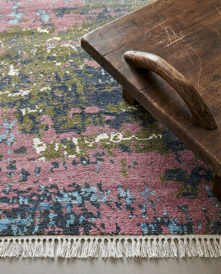 Modern Chobi Silk & Wool Rug - Size: 9.9 x 8