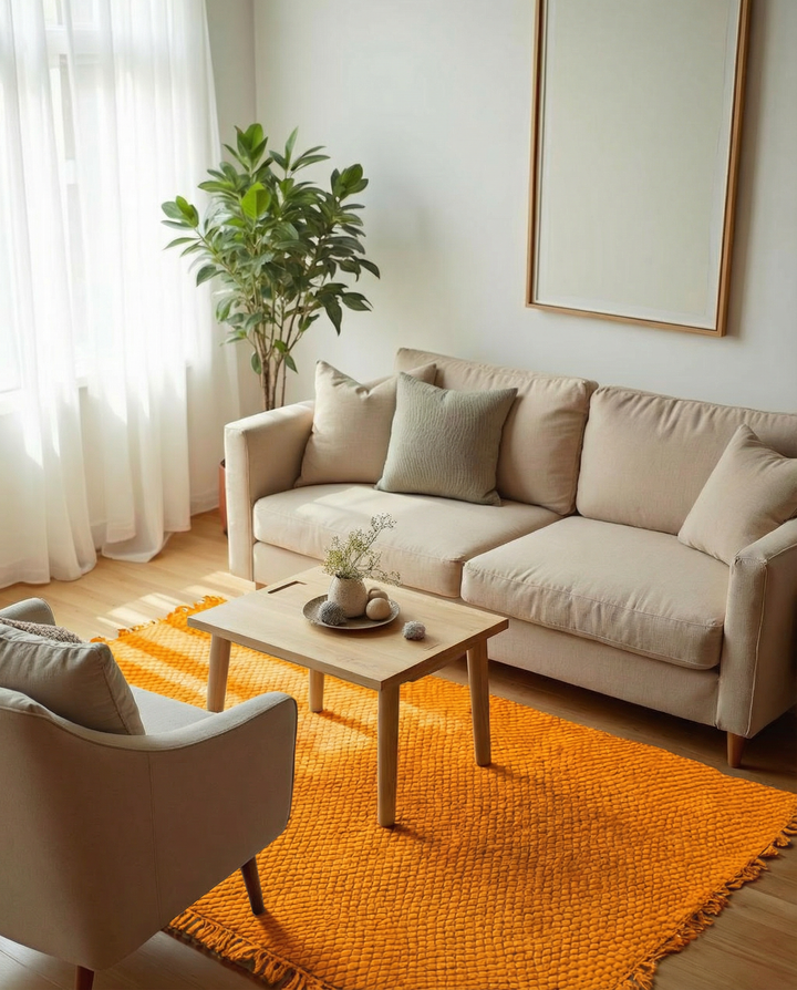 Damro Modern Textured Wool Rug - Size: 6.3 x 3