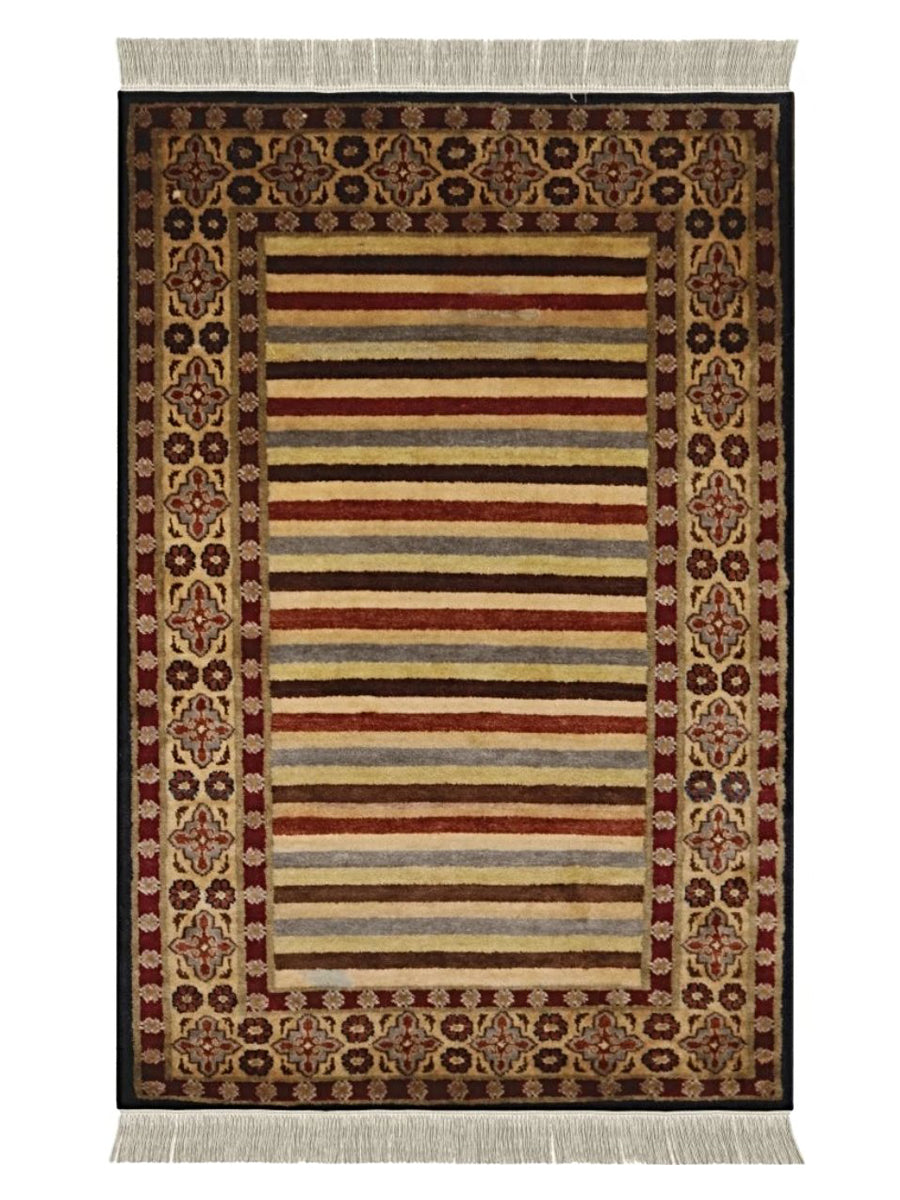 Floral Gabbeh Rug - Size: 6.2 x 4.1