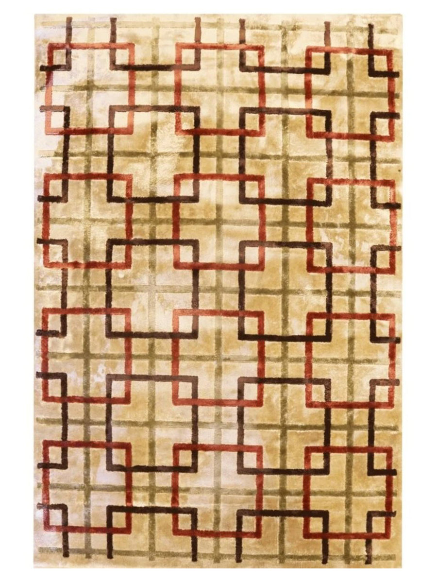 Silk Modern Rug - Size: 4.6 x 3.2