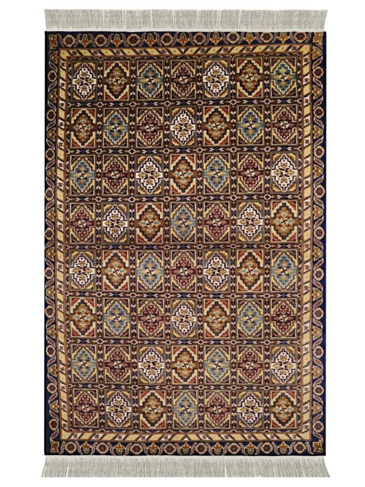 Bakhtiari Pakistani Single Knot Rug - Size: 6.4 x 4.1