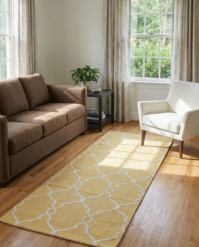 Modern Flatweave Runner - Size: 7.11 x 2.7