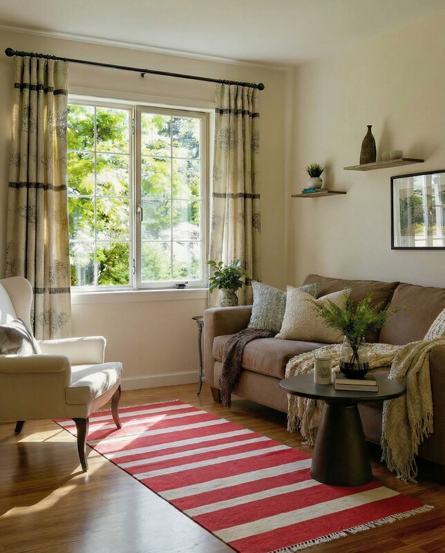 Modern Flatweave Runner - Size: 7.5 x 2.6