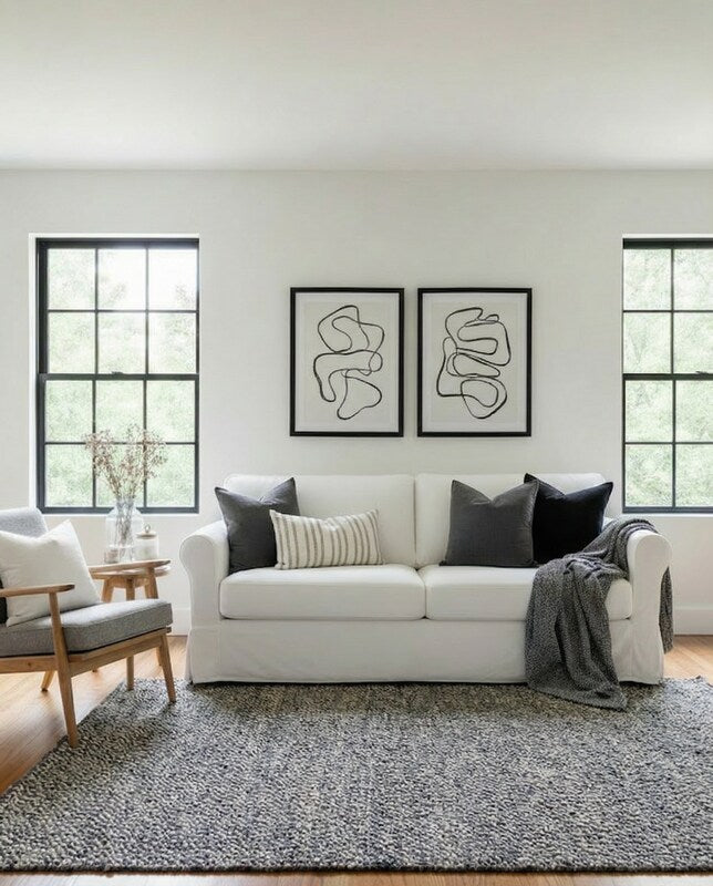 Modern Flatweave Rug - Size: 6.6 x 4.3