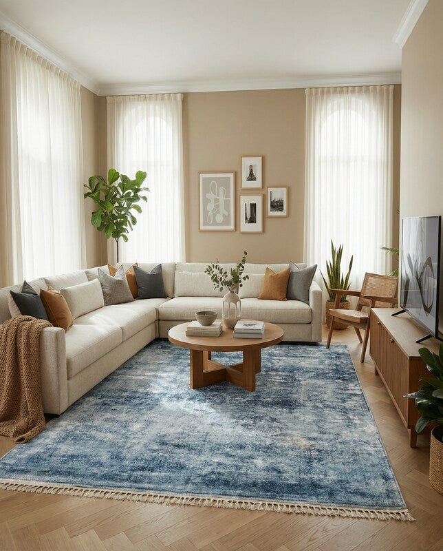 Nuvra Hand Tufted Rug - Size: 9.9 x 6.9