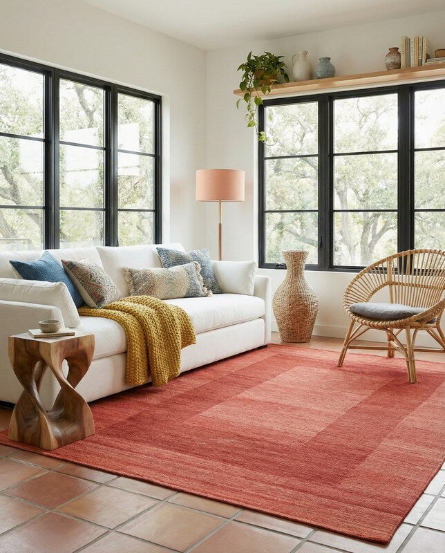 Modern Flatweave Rug - Size: 7.10 x 5.7