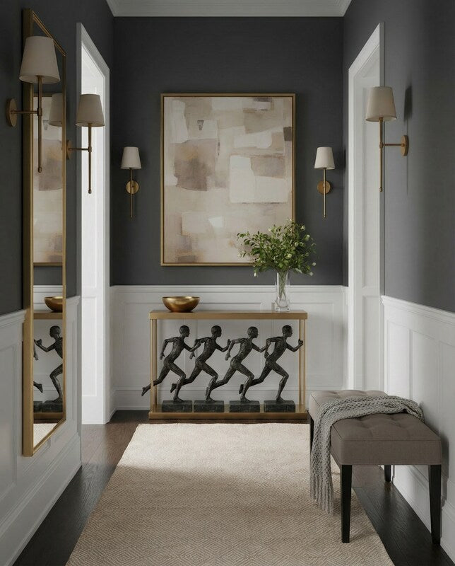 Modern Flatweave Rug - Size: 6.7 x 3.10