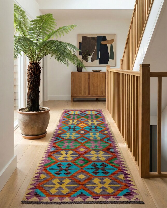 Maimana Afghanistan Kilim Runner - Size: 9.5 x 2.7