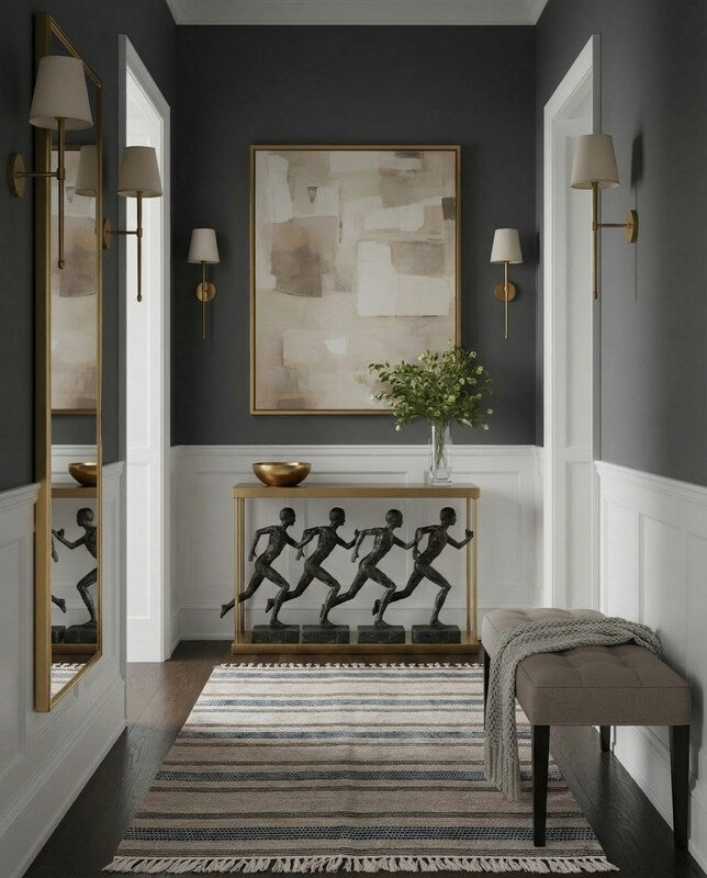 Modern Flatweave Rug - Size: 4.10 x 2.11