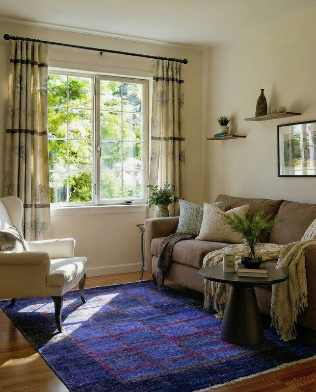 Overdyed Modern Gabbeh Rug - Size: 6.3 x 4.9