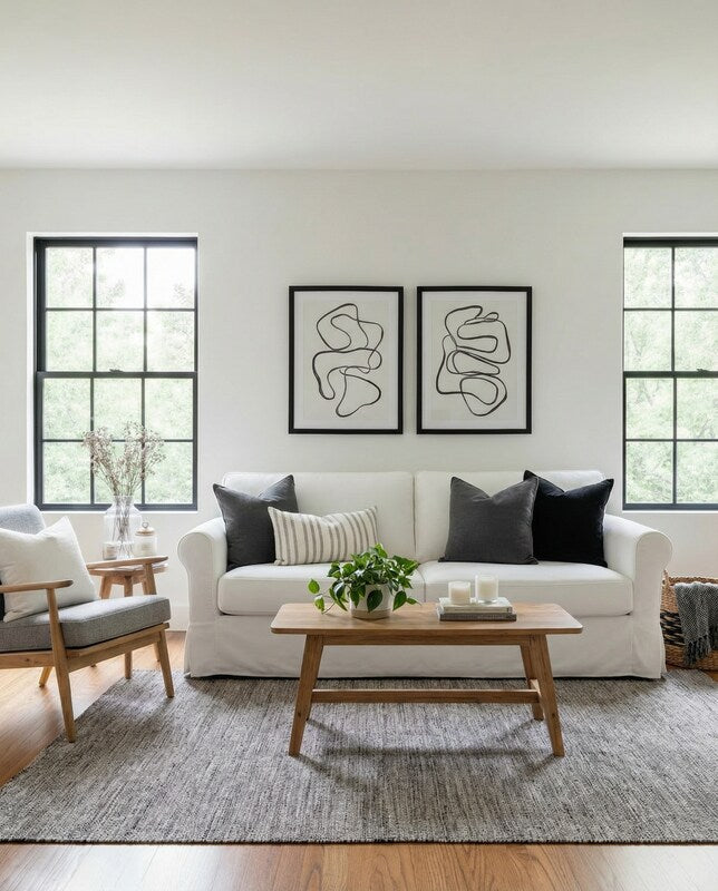 Modern Flatweave Rug - Size: 6.6 x 4.7