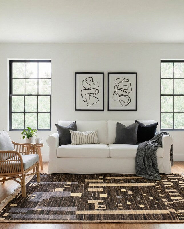 Moroccan Modern Rug - Size: 12.1 x 9.1