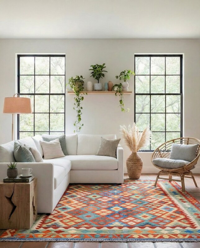 Maimana Afghanistan Kilim Rug - Size: 6.8 x 4.11