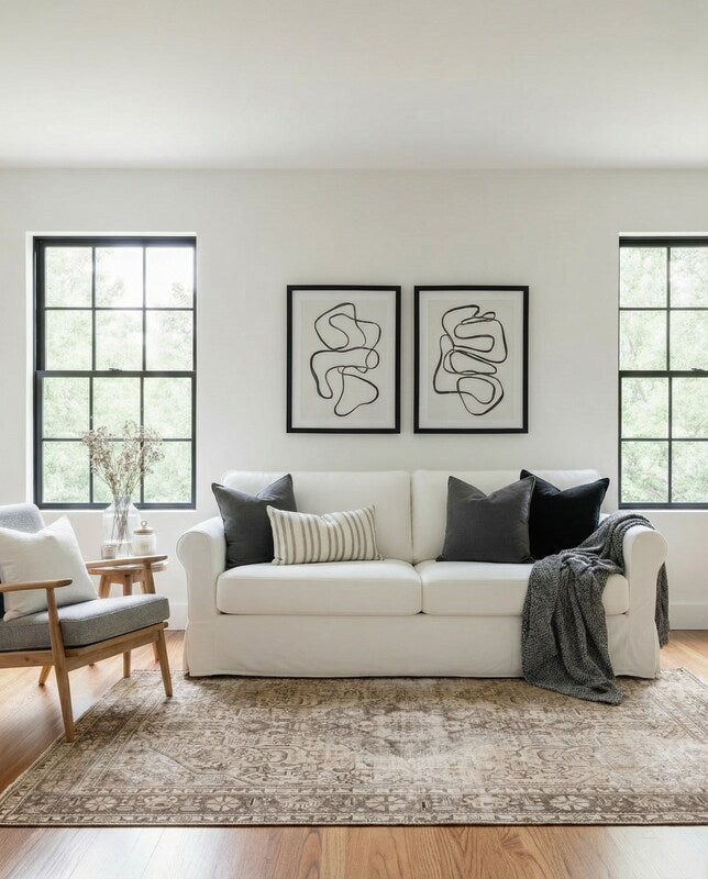 Hamadan Persian Vintage Wash Rug - Size: 9.2 x 6.4