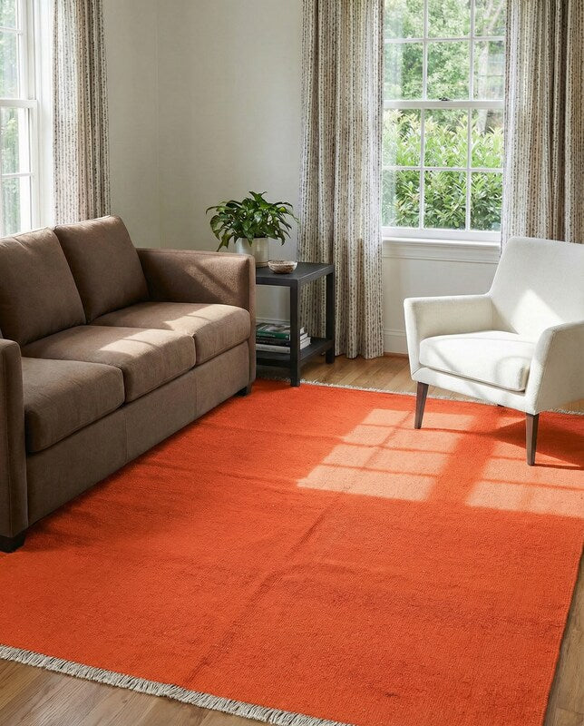 Modern Flatweave Rug - Size: 6.11 x 5.2
