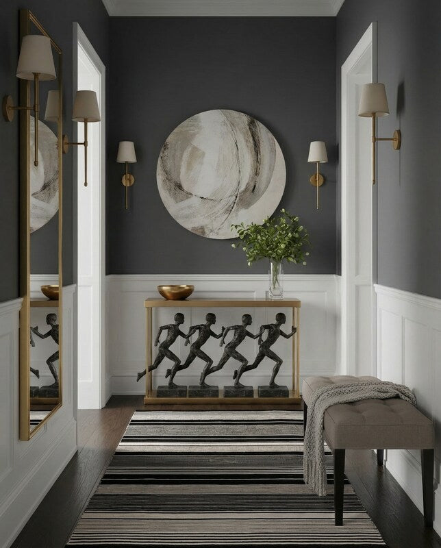 Modern Flatweave Rug - Size: 6.5 x 2.7