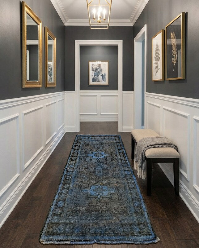 Baluchi Vintage Tribal Overdyed Rug  - Size: 4 x 2.2