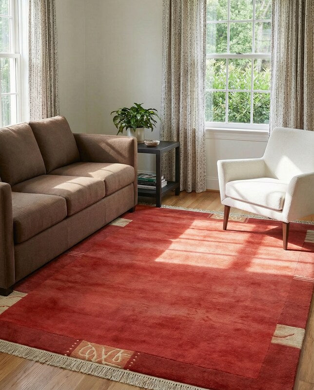 Gabbeh Modern Rug - Size: 7.8 x 5.6