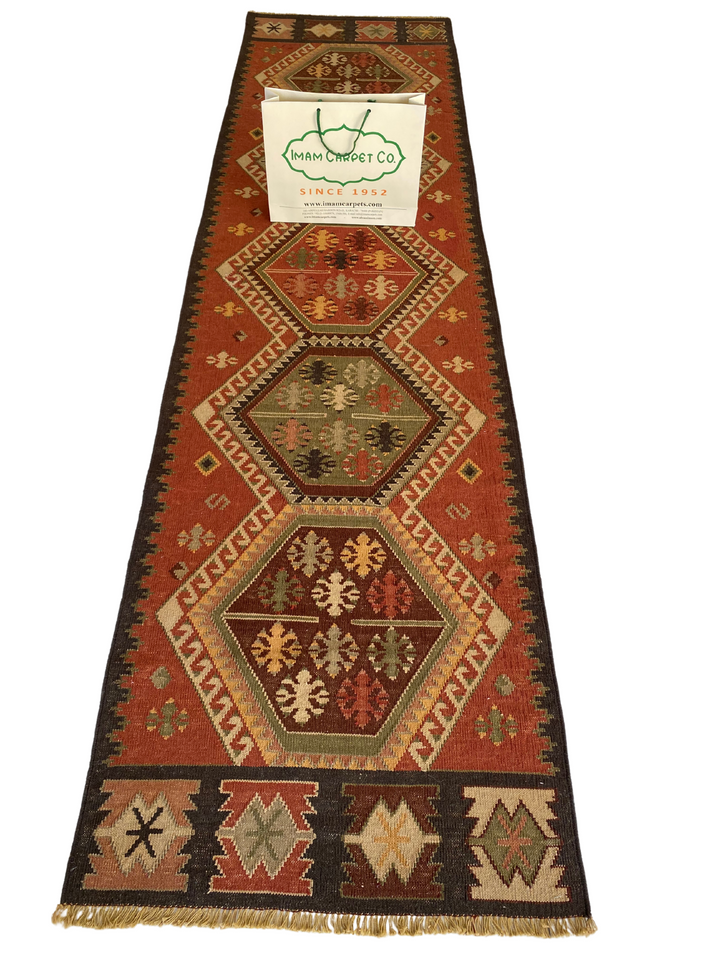 Turkish Runner - size: 9.9 x 2.7 - Imam Carpet Co