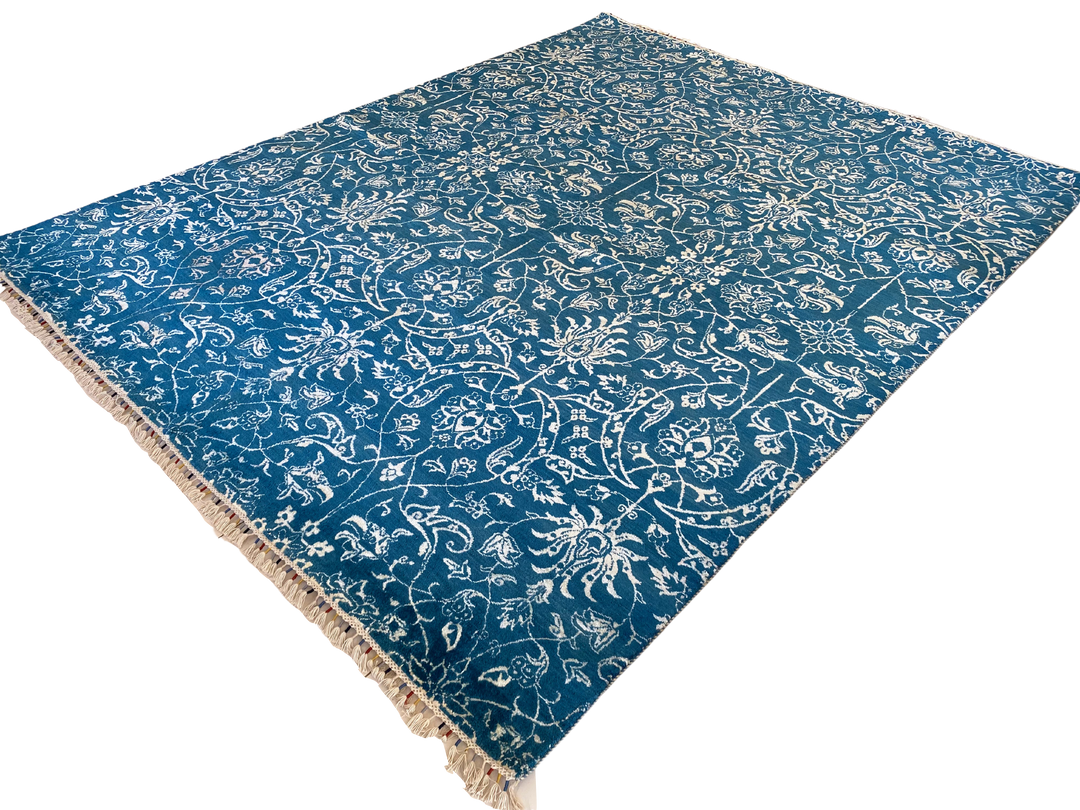 Floral Trellis Silk Rug - Size: 10.4 x 8 - Imam Carpet Co