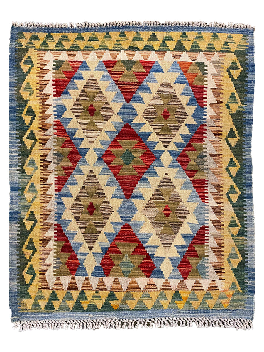 Wandah Hand Knotted Afghan Kilim Rugs Online In Stan Size 3 1 X 2 8 Imam Carpet Co