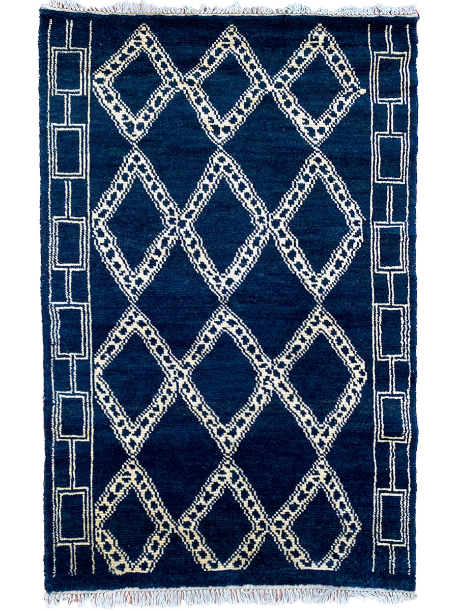 Wool Area Rug in Blue/Multicolor (2.5x4) - Color Block