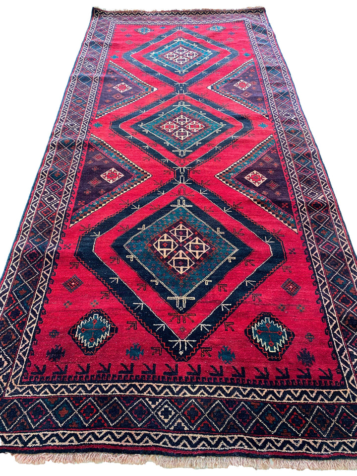 Dearg - Size: 9.6 x 4.4 - Imam Carpet Co