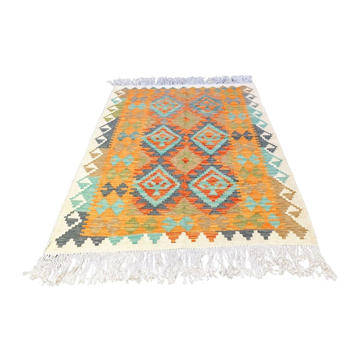 Colourful Bohemian Kilim - Size: 5.6 x 3.11 - Imam Carpet Co