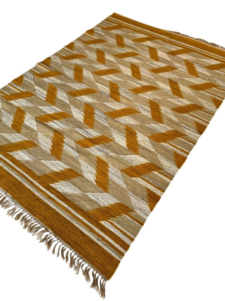 Abstract Dhurrie - Size: 7.4 x 5.1 - Imam Carpet Co. Home