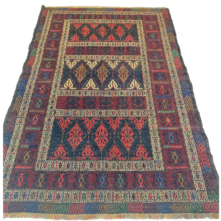 Adraskan Sumak Kilim - Size: 5.11 x 3.11 - Imam Carpets - Online Shop