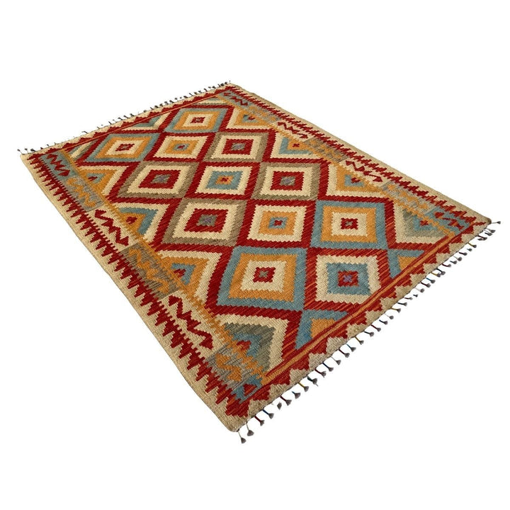 Afghani Chobi Kilim - Size: 5.11 x 4.7 - Imam Carpets - Online Shop