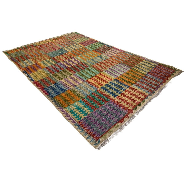 Afghani Chobi Kilim - Size: 8.1 x 5.6 - Imam Carpets - Online Shop