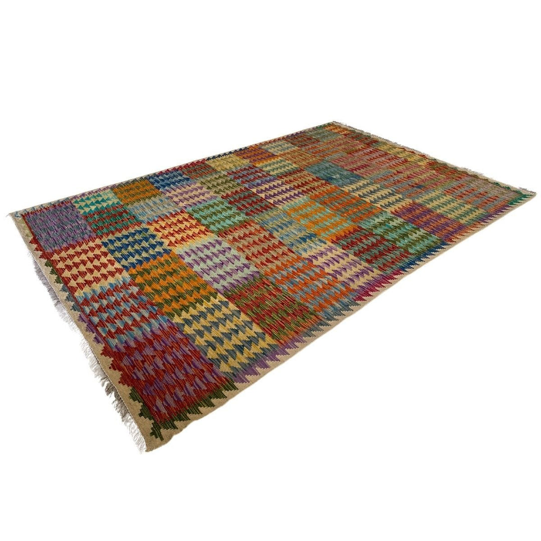 Afghani Chobi Kilim - Size: 8.1 x 5.6 - Imam Carpets - Online Shop