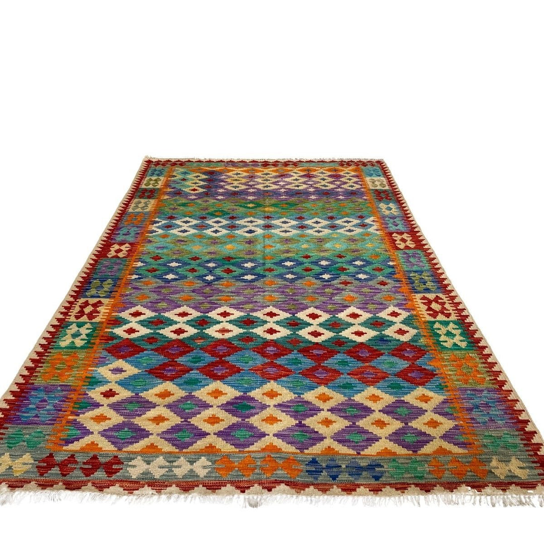 Afghani Chobi Kilim - Size: 8.3 x 5.8 - Imam Carpets - Online Shop