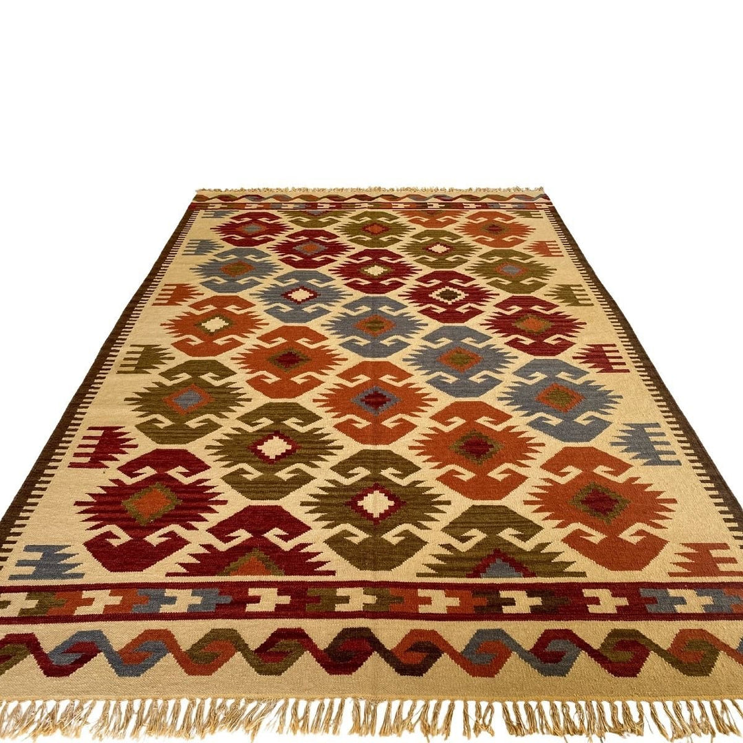 Afghani Chobi Kilim - Size: 9.3 x 6.4 - Imam Carpets - Online Shop