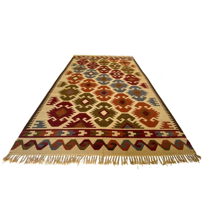 Afghani Chobi Kilim - Size: 9.3 x 6.4 - Imam Carpets - Online Shop