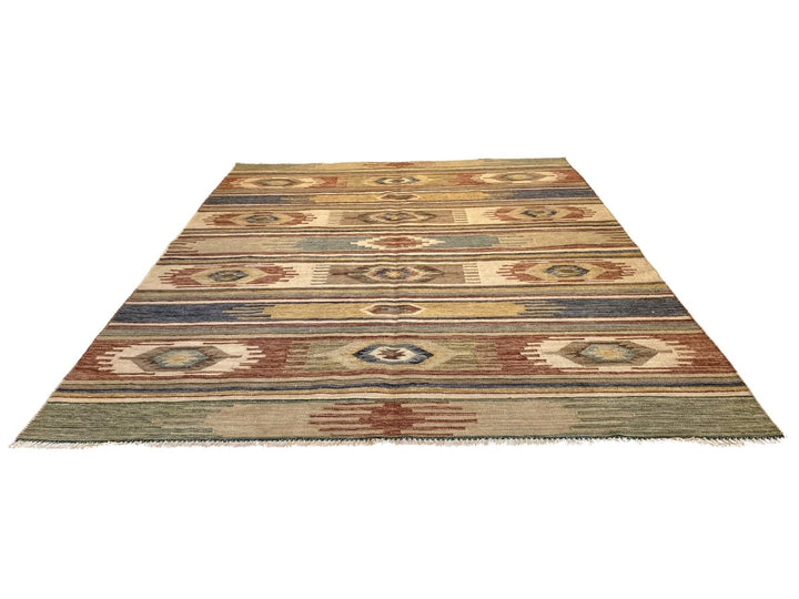 Antique Wash Afghani Kilim - Size: 7.5 x 6.2 - Imam Carpet Co. Home