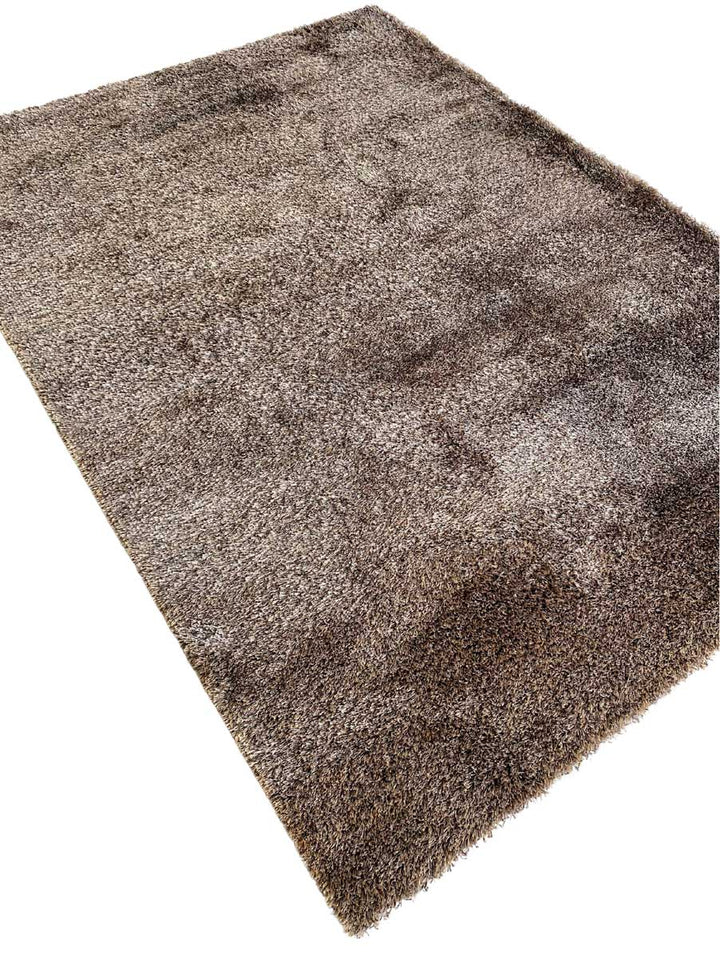 Beige Medium Pile Shaggy - Size: 5.3 x 7.7 - Imam Carpet Co. Home