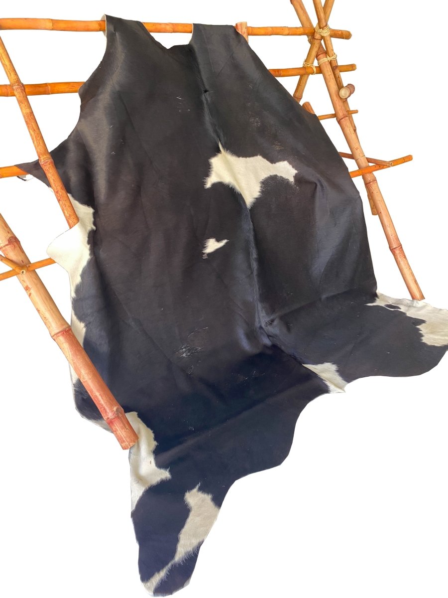 Black & White Authentic Cowhide - Size: 10.2 x 7.9 - Imam Carpets - Online Shop