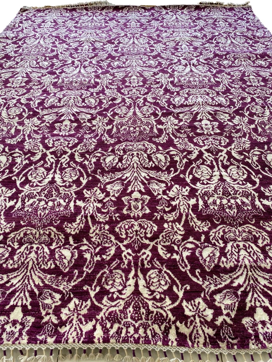 Blue Floral Rug - Size: 10.3 x 8.1 - Imam Carpets Online Store