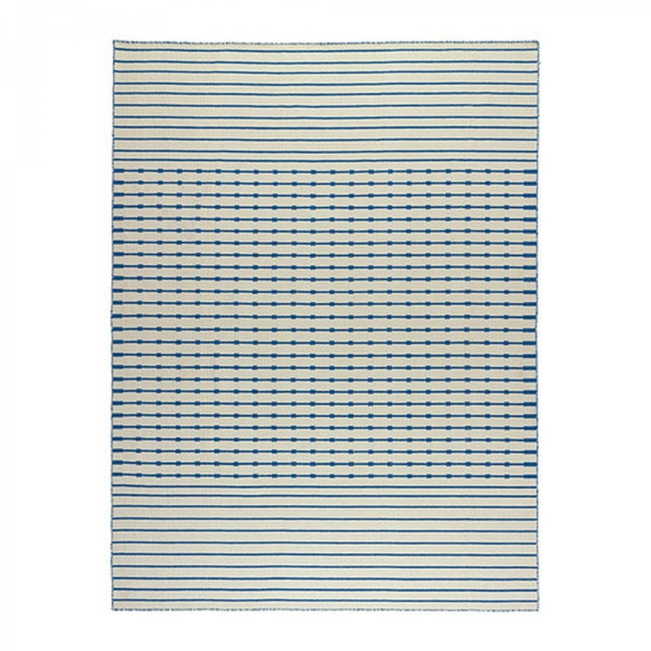 Blue Stripes Dhurrie - Size: 7.8 x 5.10 - Imam Carpet Co. Home