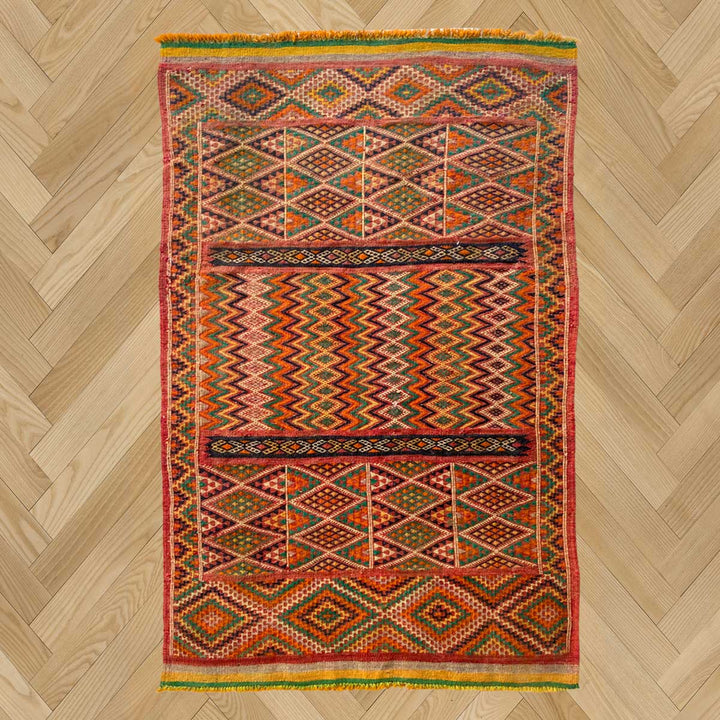 Bohemian Sumak Kilim - Size: 5.9 x 3.6 - Imam Carpets - Online Shop