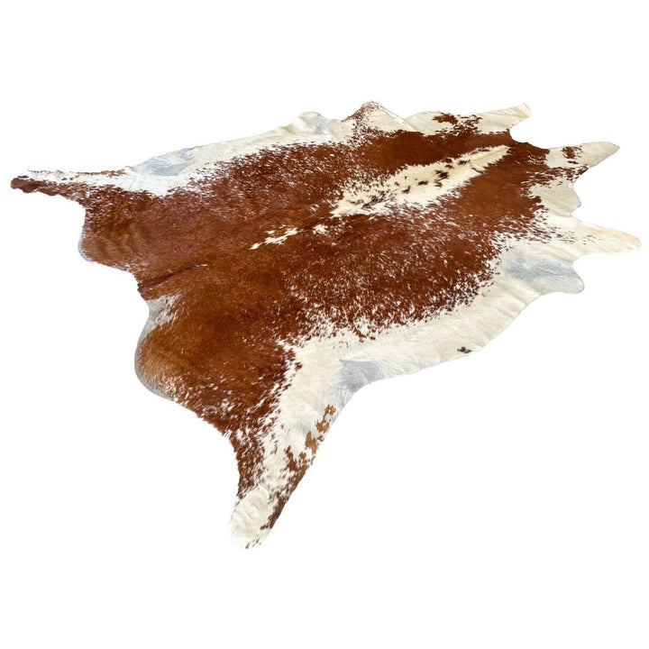 Brown & White Authentic Cow Hide - Size: 9.5 x 7 - Imam Carpets - Online Shop