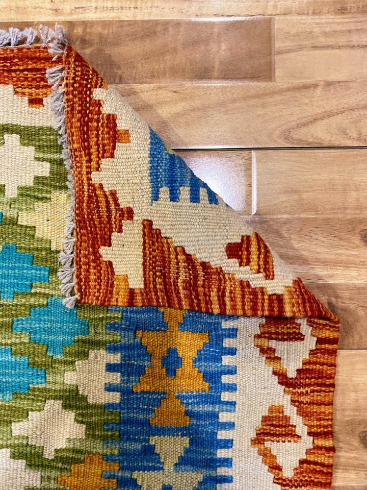 Colorful Bohemian Kilim - Size: 10.1 x 2.8 (Runner) - Imam Carpets - Online Shop