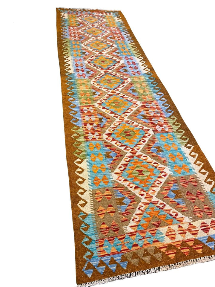Colorful Bohemian Kilim - Size: 9.8 x 2.9 (Runner) - Imam Carpets - Online Shop
