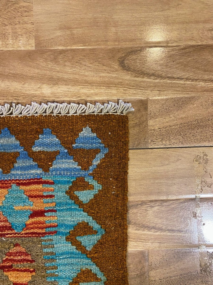 Colorful Bohemian Kilim - Size: 9.8 x 2.9 (Runner) - Imam Carpets - Online Shop