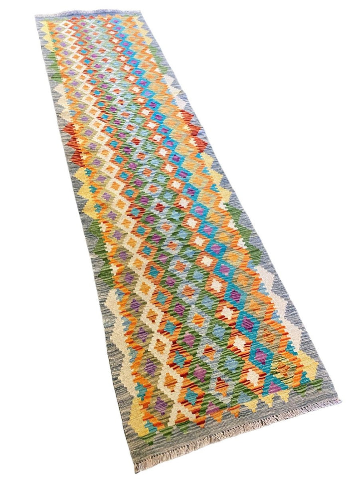 Colorful Bohemian Kilim - Size: 9.9 x 2.8 (Runner) - Imam Carpets - Online Shop