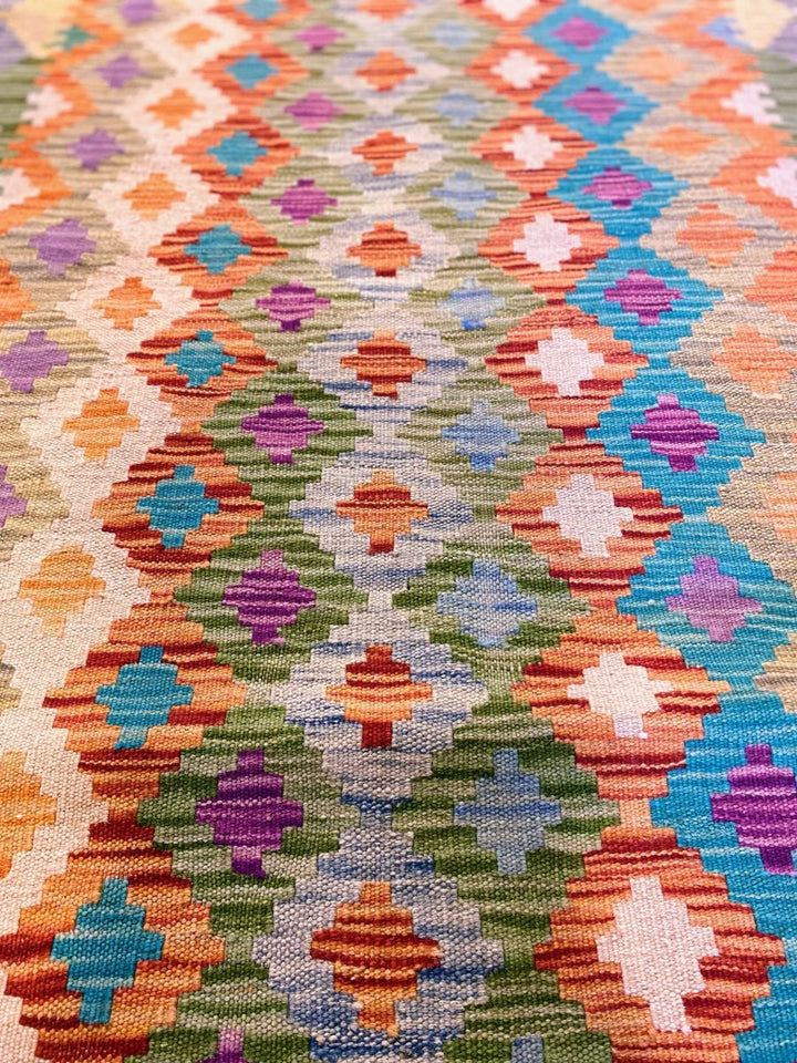 Colorful Bohemian Kilim - Size: 9.9 x 2.8 (Runner) - Imam Carpets - Online Shop