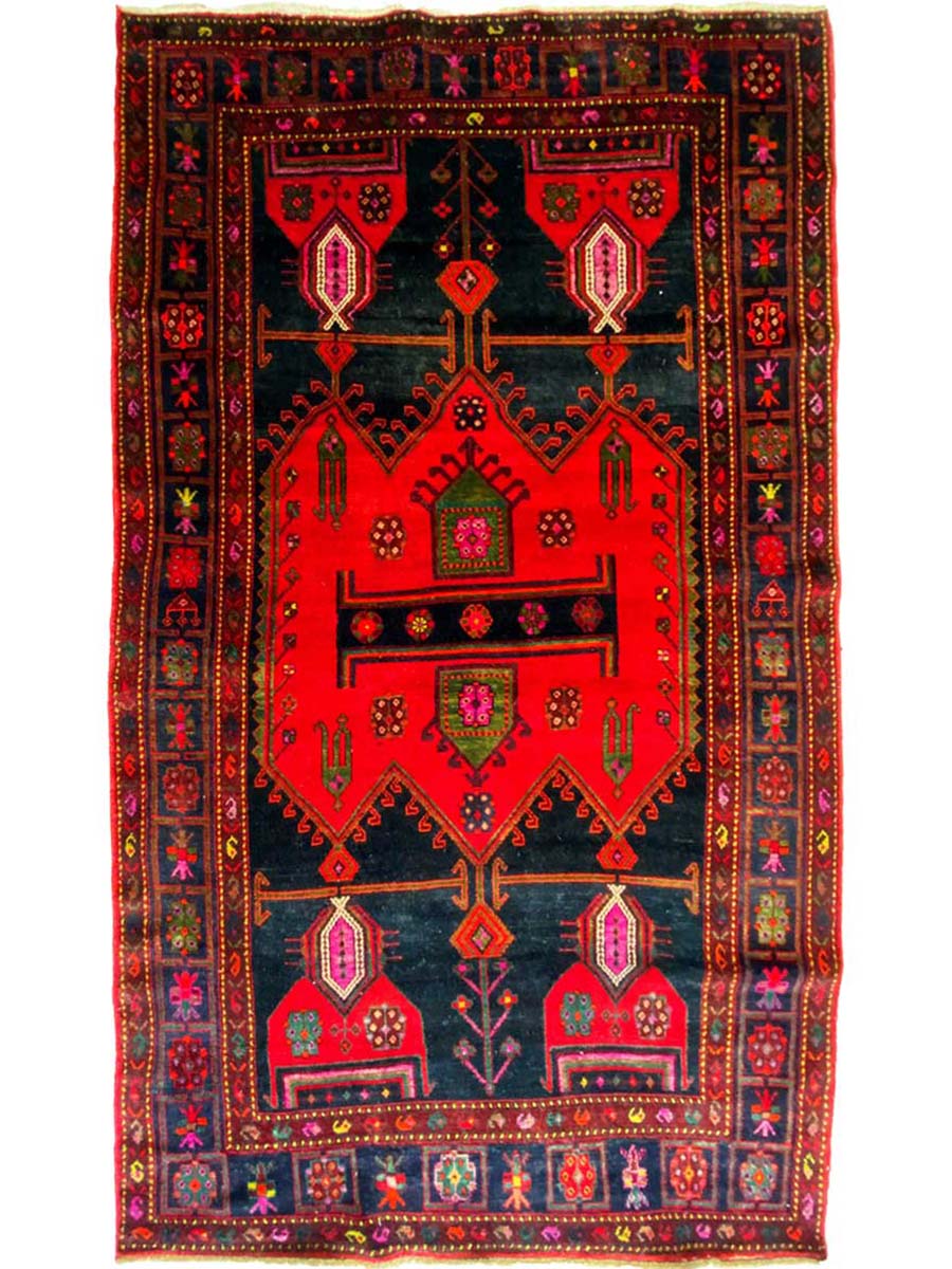 Colorful Tribal Rug - Size: 9.9 x 5.1 - Imam Carpet Co