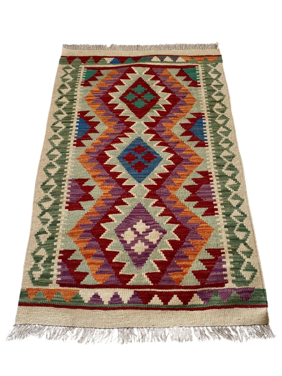 Colourful Afghani Chobi Kilim - Size: 4.2 x 2.8 - Imam Carpet Co. Home